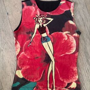 Vibrant Graphic Sleeveless Top